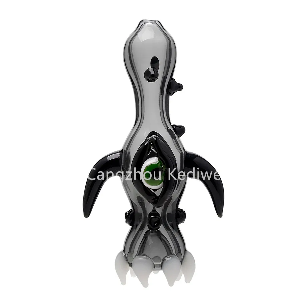 Factory Customized Evil Eye Design Glass Hand Pipe Spoon Pipe for Smoking