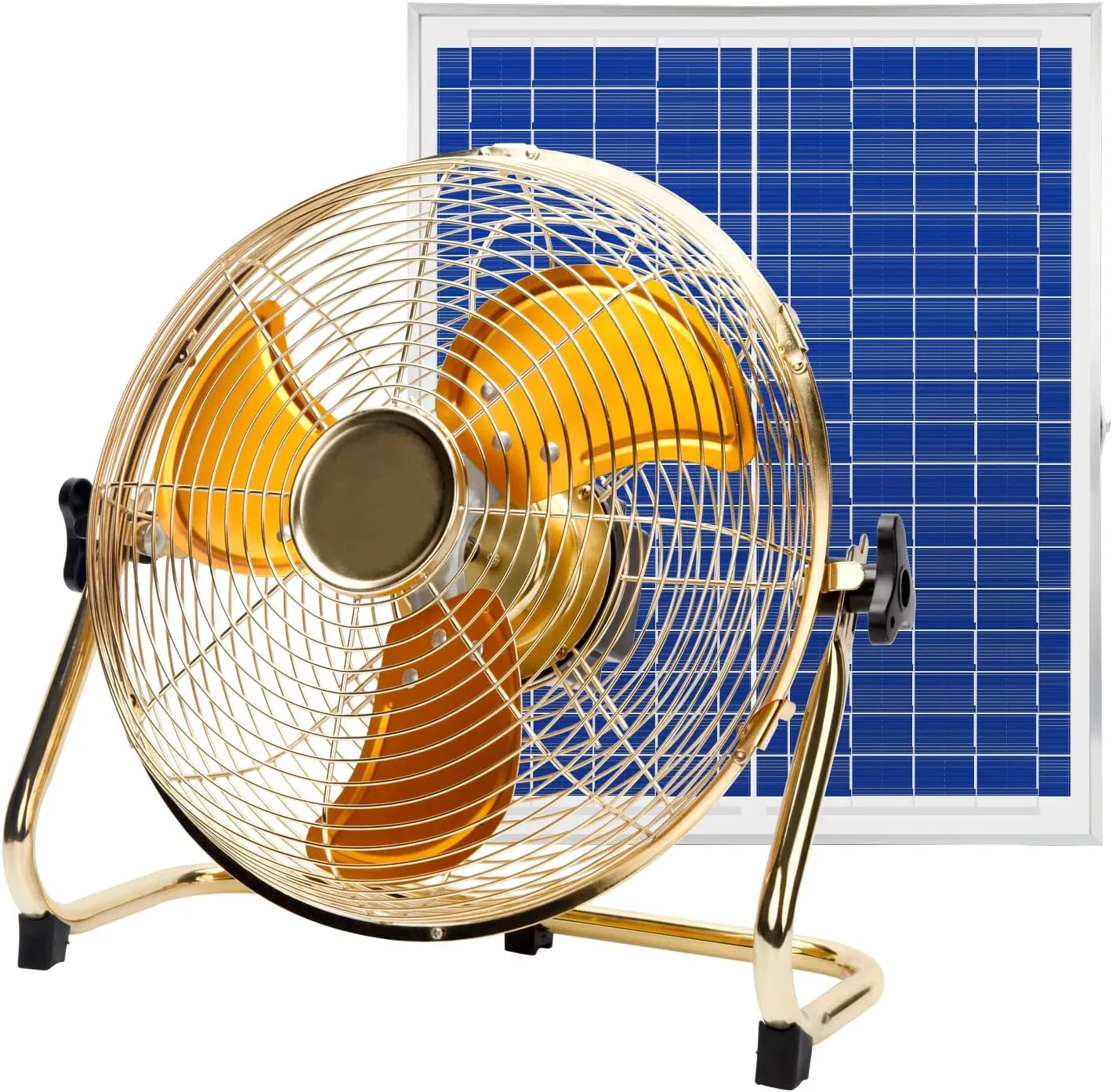 Battery Operated 2-in-1 Solar Powered & AC Charger Portable Table Fan