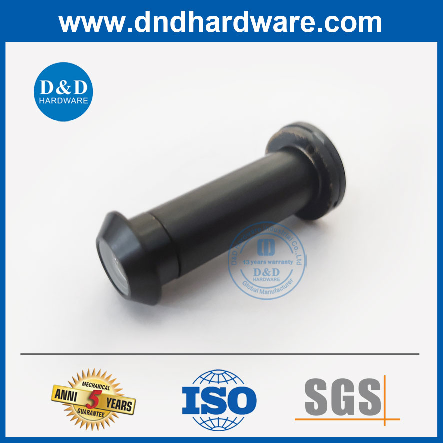 Brass Black Door Viewer Peephole Without Cover for Wooden Door