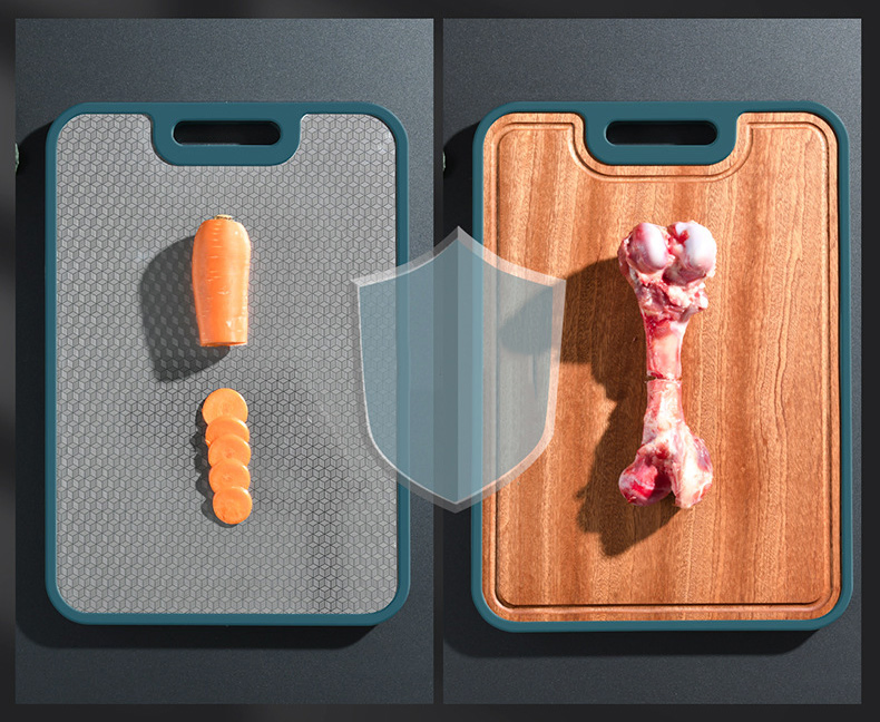 Customizable 304 Stainless Steel Cutting Board Thick Kitchen Natural Wooden Chopping Board Box Packed