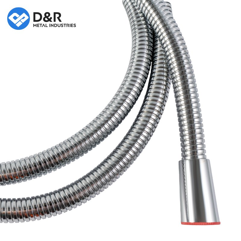 Universal 1/2" Stainless Steel Double Lock Extensible Bathroom Shower Flexible Hose