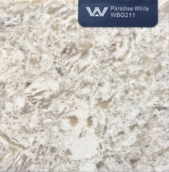 Artifical Stone White Quartz Slabs, Whitley Quartz Stone for Kitchen Countertop