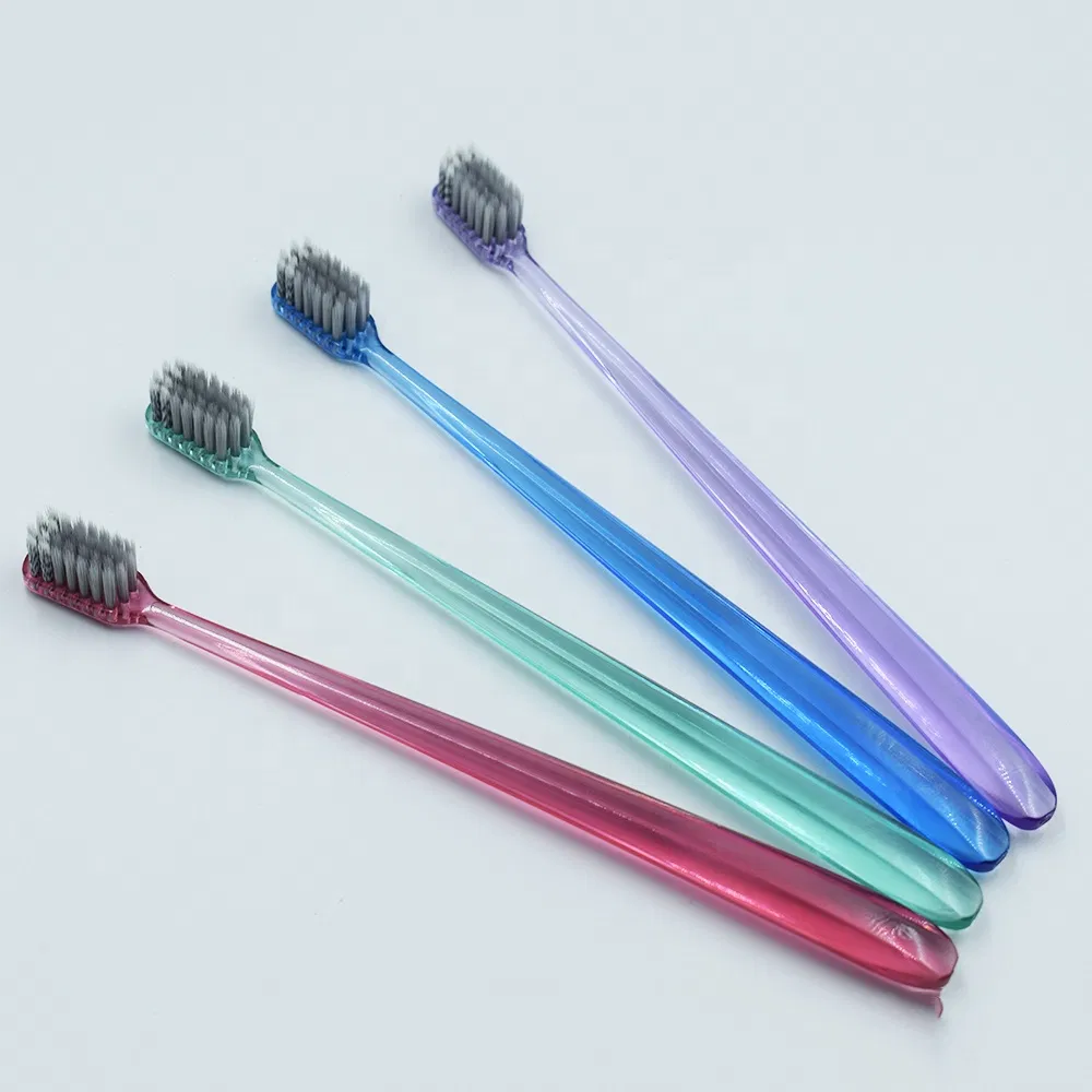 Custom Hard Handle Ultra Transparent Soft Bristles Adult Toothbrush