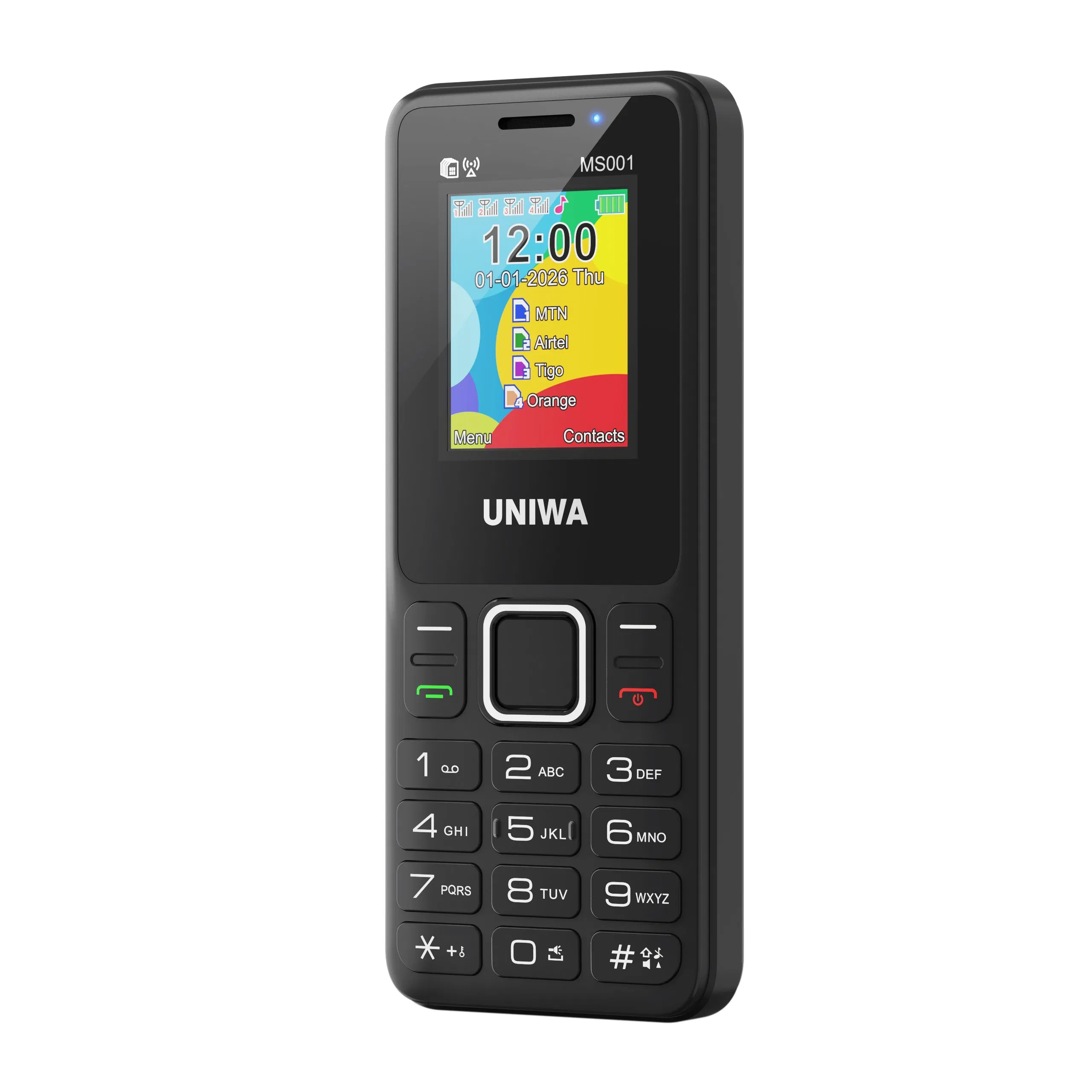 Кнопочный телефон Uniwa MS001 с 4 SIM и мощной батареей