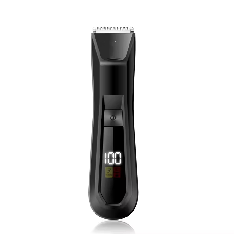 Safe Waterproof Ceramic Blade LCD Electric Hair Trimmer Men Clipper