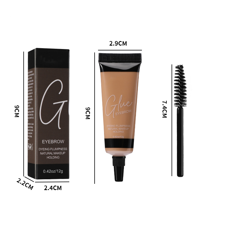 6 Colors Waterproof Sweat Proof Eyebrow Mascara with Natural Look Effect for Ladies