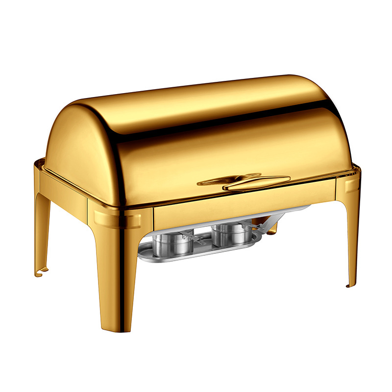 Premium Stainless Steel Roll Top Buffet Chafing Dish for Food Service