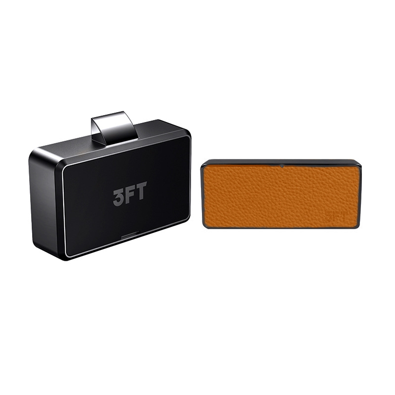 Smart Leather Fingerprint Cabinet Drawer Lock with USB Charging Black Electronic Locks