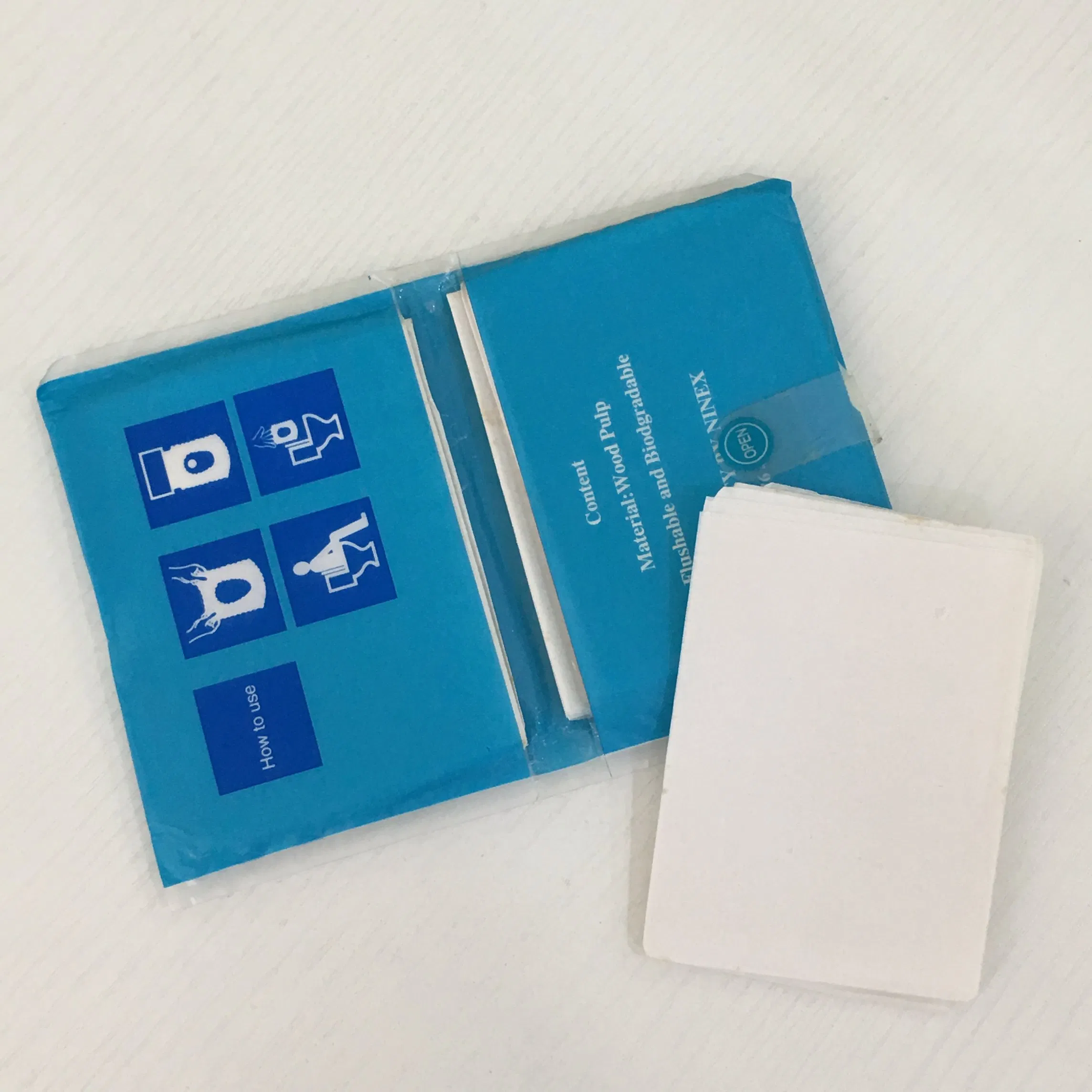 1/24fold No Plastic Bag Flushable Toilet Seat Covers for Travel