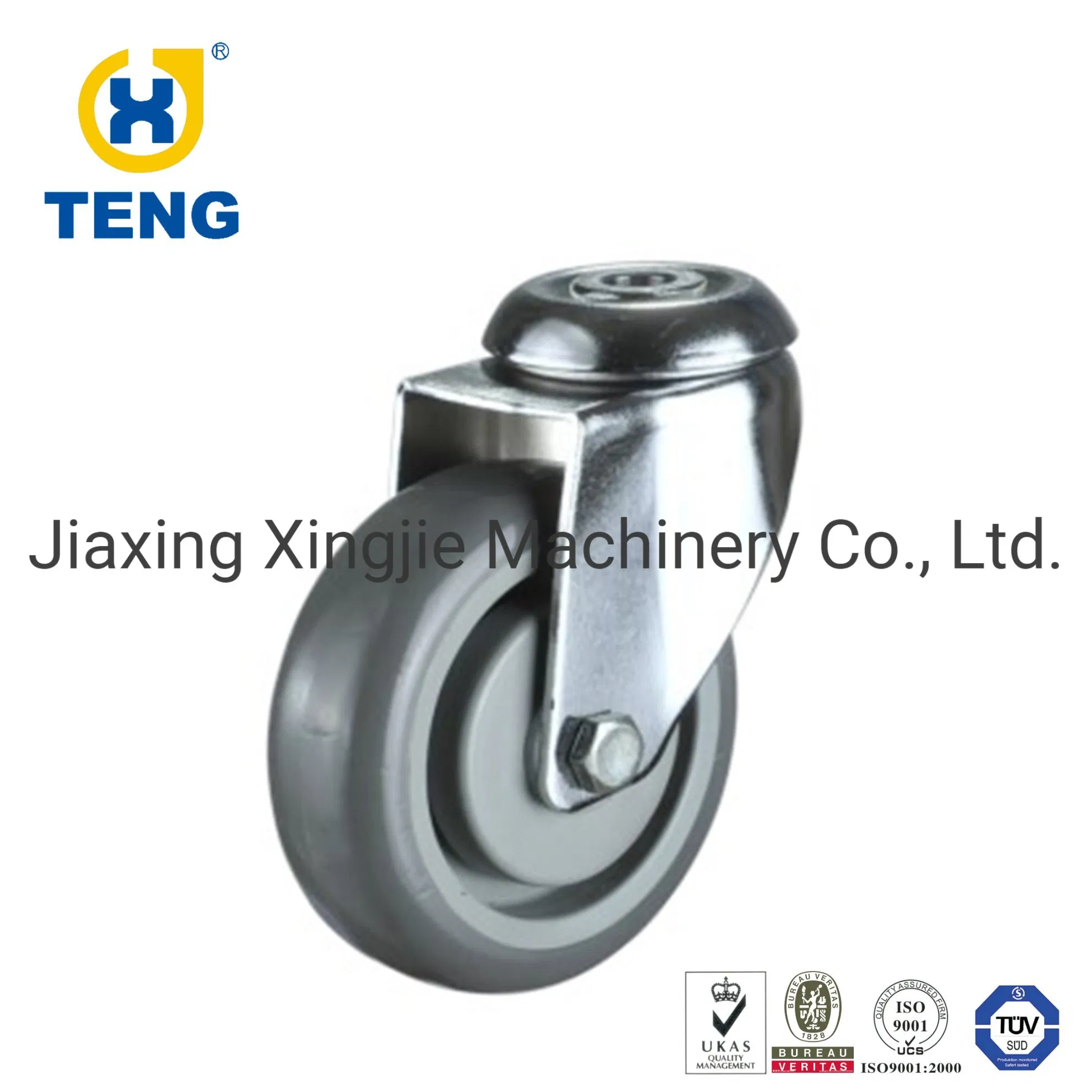 150mm Industry Bolt Hole Brake Caster PU Wheel