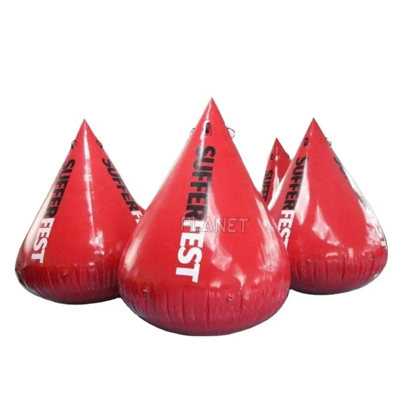 Custom Logo Inflatable Floating Race Buoy PVC Swimming Inflatable Water Race Buoy for Aqua Park