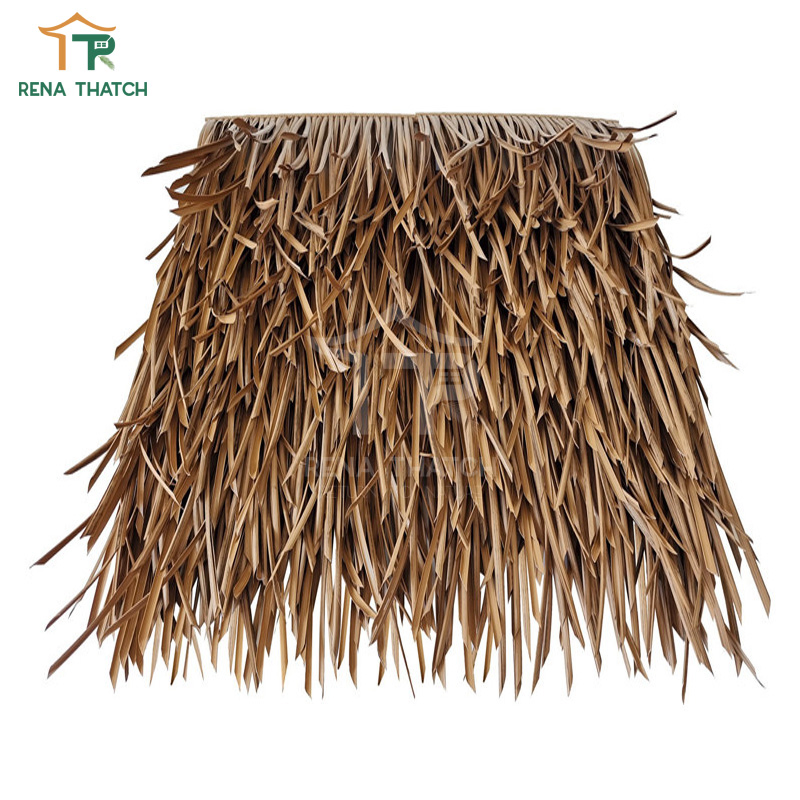 UV Resistant Gazebo Grass Thatch Roofing Material Artificial Viva Palm Synthetic Thatch