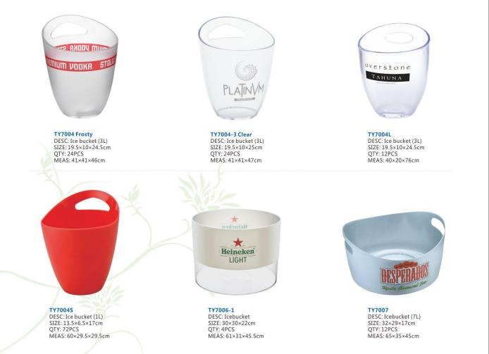 Acrylic Plastic Double Wall Ice Bucket with Lid for Balcones Busch