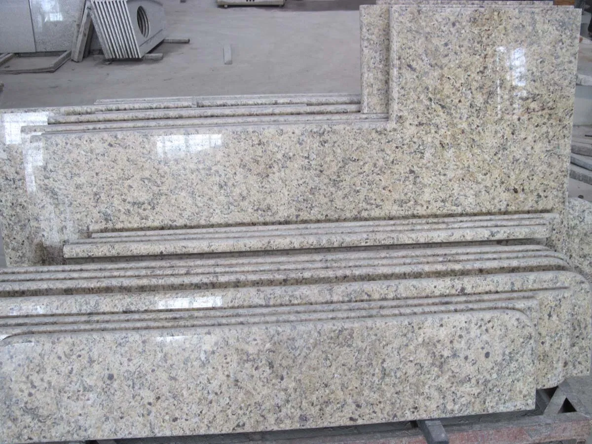 Granite Marbe Travertine Natural Stone Island Table with Cabinet