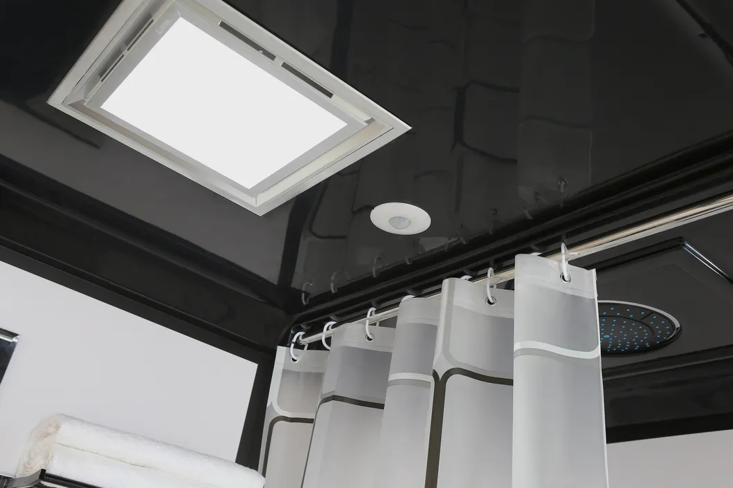 Modern Prefab Toilet Bathroom with Elegant Glass Shower Cabin