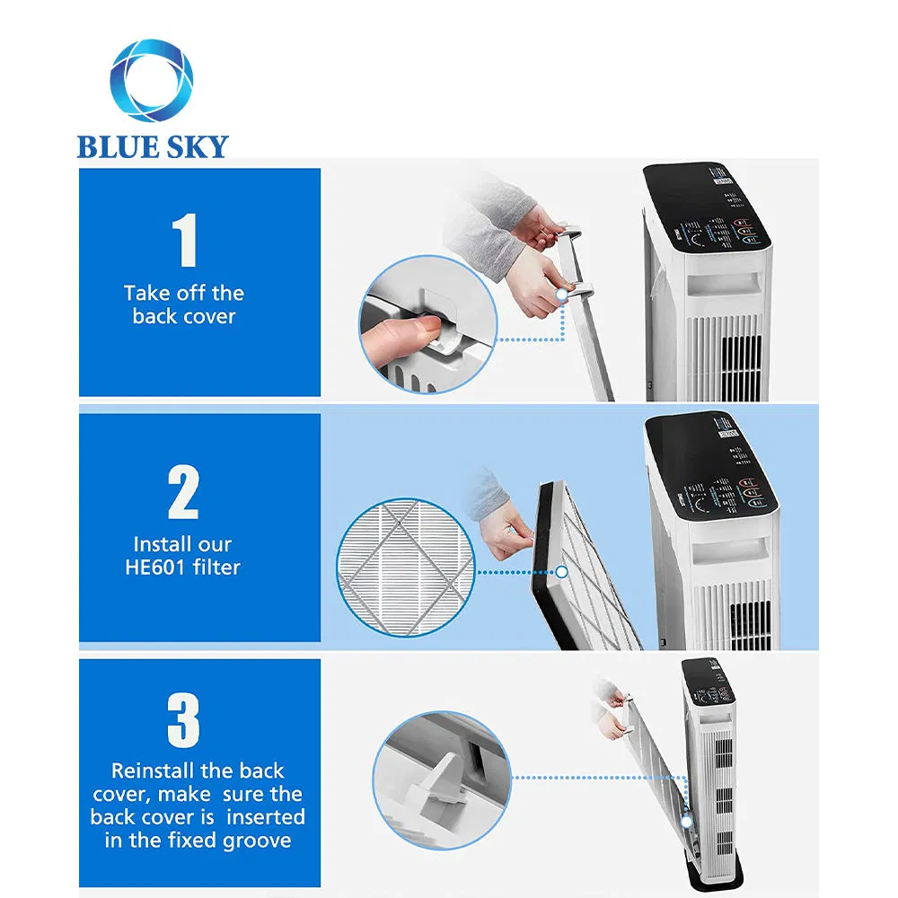 Bluesky Air Purifier Replacement H13 Filter He601 for Sharks Air Purifier 6 Fan Models He601 He602 Part He6fkpet He6fkpro