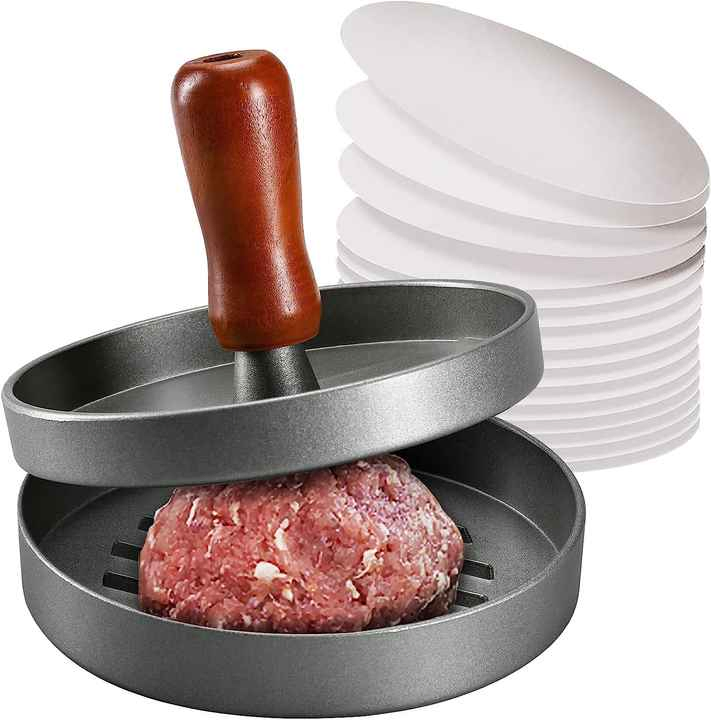 Existing Goods Portable Aluminum Press Machine Set Hamburger Patty Maker Meat Tenderizer
