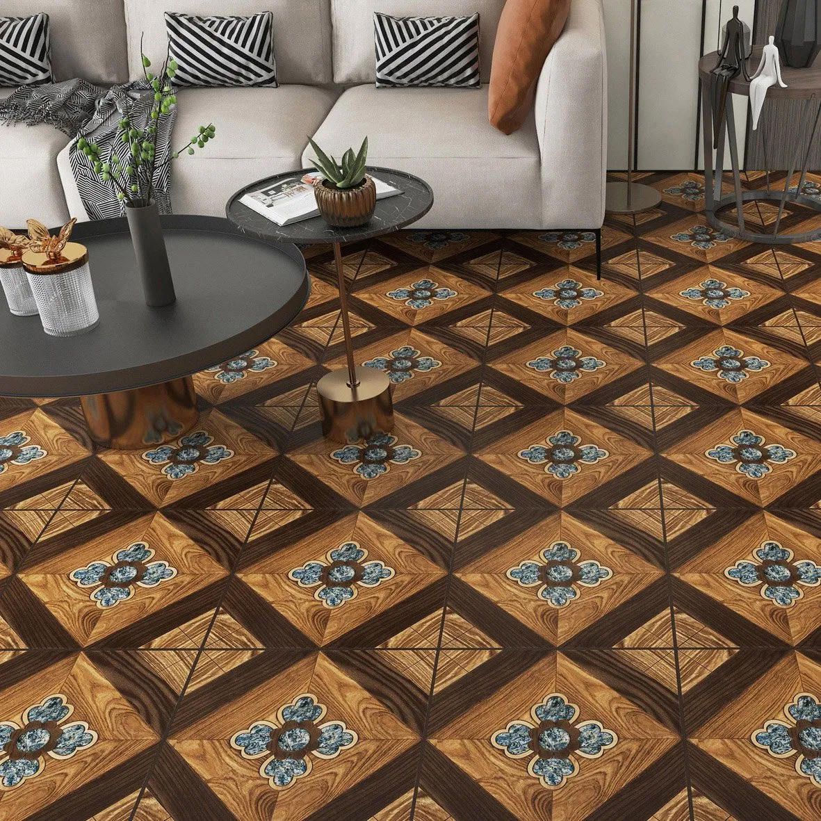 DIY Friendly Low Cost Wall & Floor Renovation Removable Waterproof Vinyl Peel and Stick Tiles