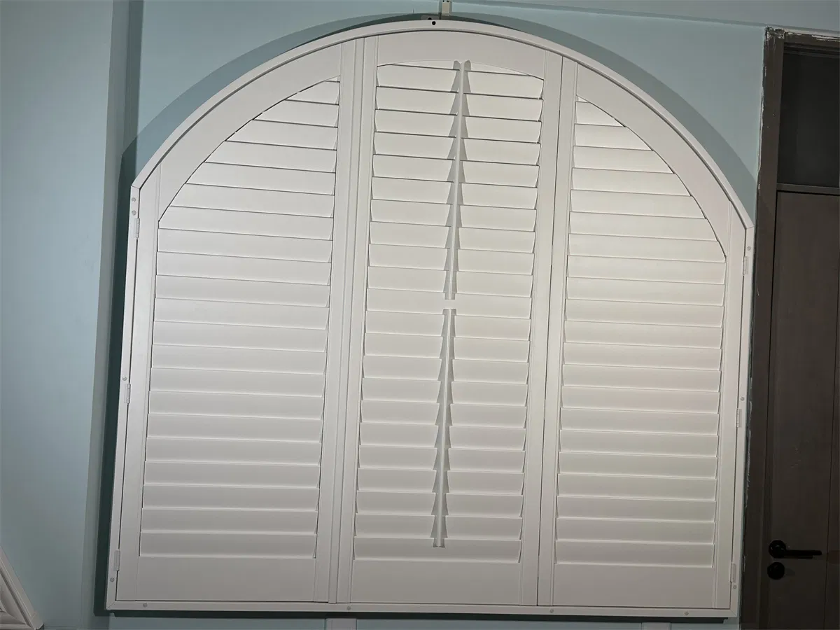 Heat Insulation Paulownia/Basswood Interior Plantation French Shutter Window Wooden Shutters Hot Sale