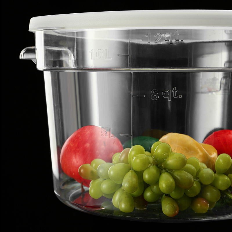 Прозрачные пластиковые контейнеры для хранения еды с мерной шкалой