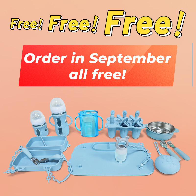 Kids Dining Set Bibs Plates Bowls Spoons Baby Feeding Silicone Tableware Set
