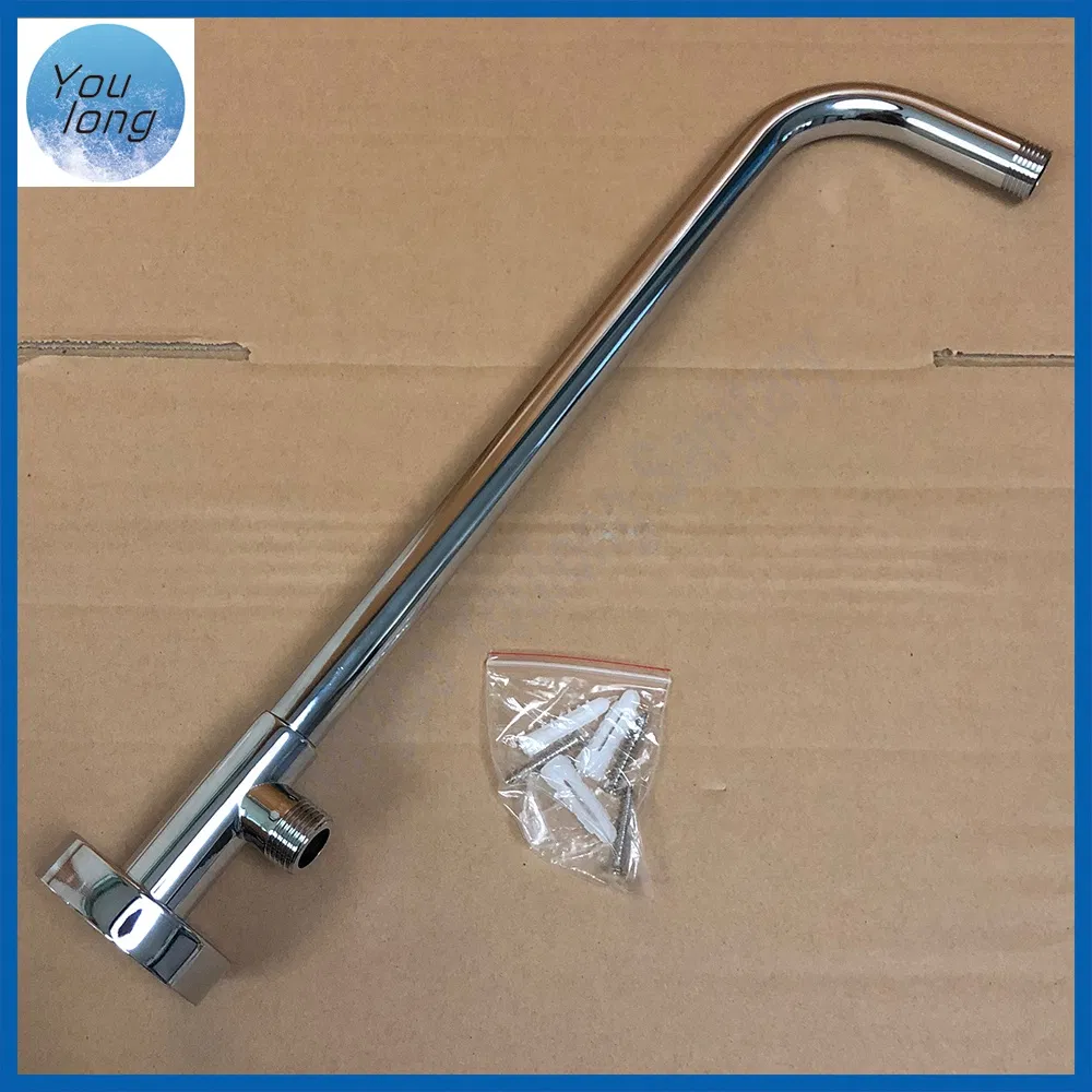 Stainless Steel Round Shower Arm with Brass Extension Tube