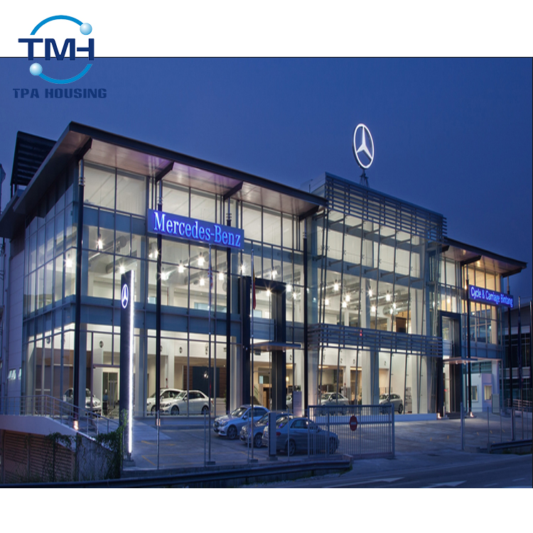 Luxury Light Steel Structure Administration Building Prefabricated Hall Showroom