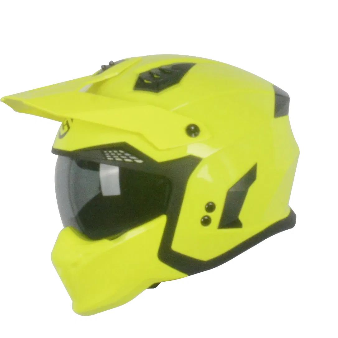 ECE 22-06 Approved Off-Road Motorcycle Helmet with Sun Visor