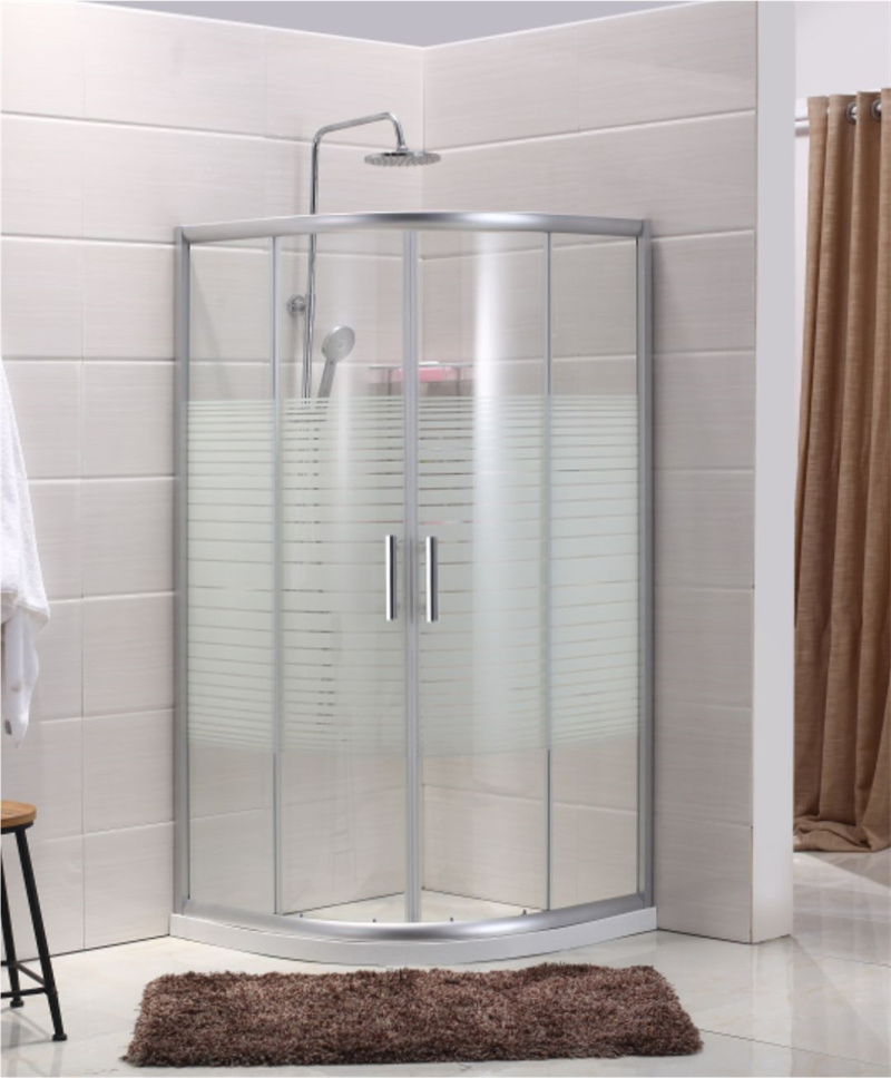 Simple Glass Door Enclosure with Mat and Fog for Toilet Bathroom Wc Shower