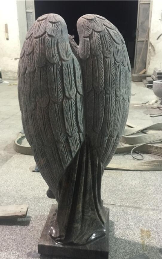 Natural Stone Angel carving Himalayan blue/red/brown/black Granite Monument for Memorial/Dead/cemetery/graveyard