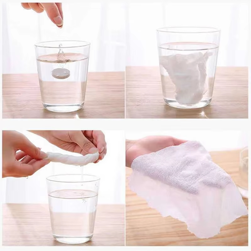 Factory Custom Compressed Cotton Tissue Home Hotel Disposable Cotton Face Towel