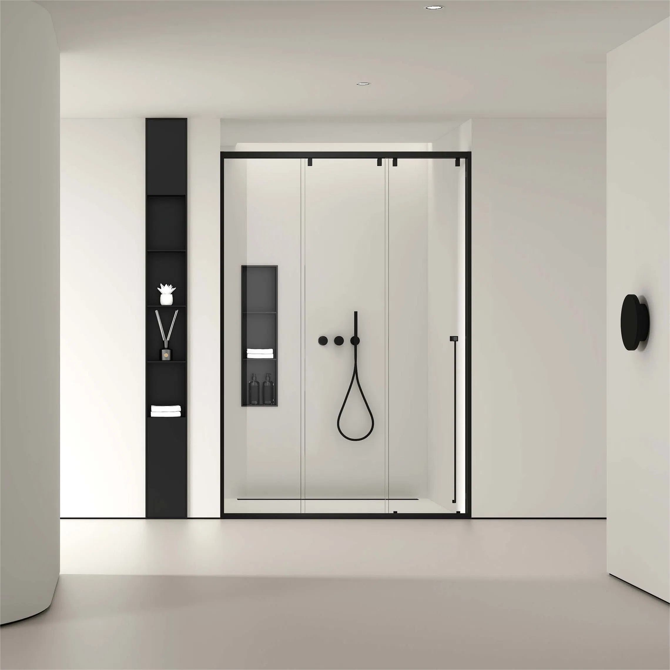 Premium Glass Shower Door with Smooth Sliding Mechanism