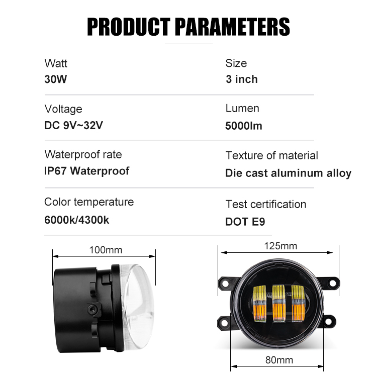 Светодиодные противотуманные фары BKR 30W