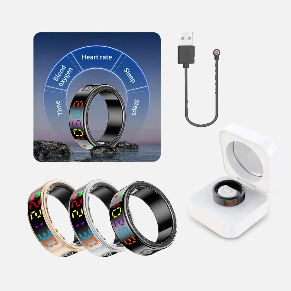 RS01z Smart Ring with Heart Rate/Blood Oxygen/Sleep Monitor 5 Sports Modes 5ATM Waterproof
