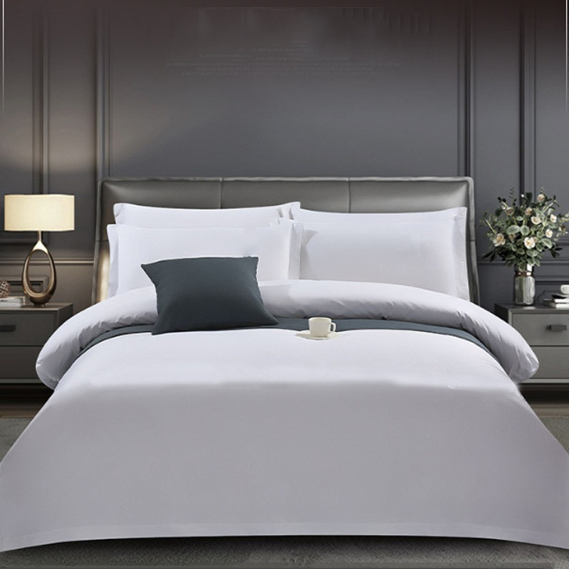 OEM/ODM Wholesale Luxury White 100% Cotton Bedsheet Quilt Comfoter Duvet Hotel Bedding Set