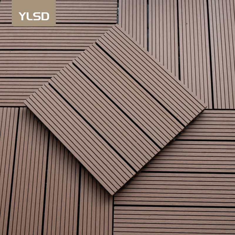 DIY Wood Plastic Composite Floor Patio Garden Swimming Pool Balcony Piso Walkway Tiles WPC Board Interlocking Deck Tiles
