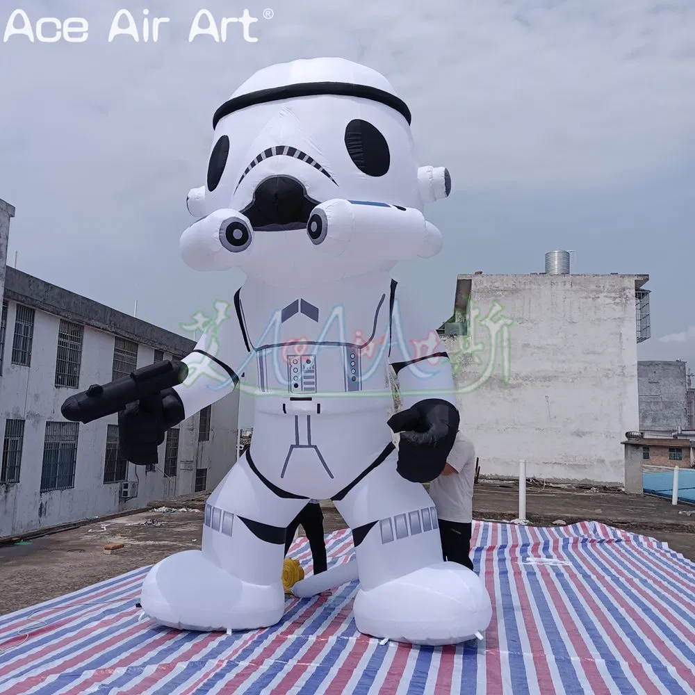 Giant Inflatable White Soldiers Mascot, Star Wars Themed Event Inflatable Model
