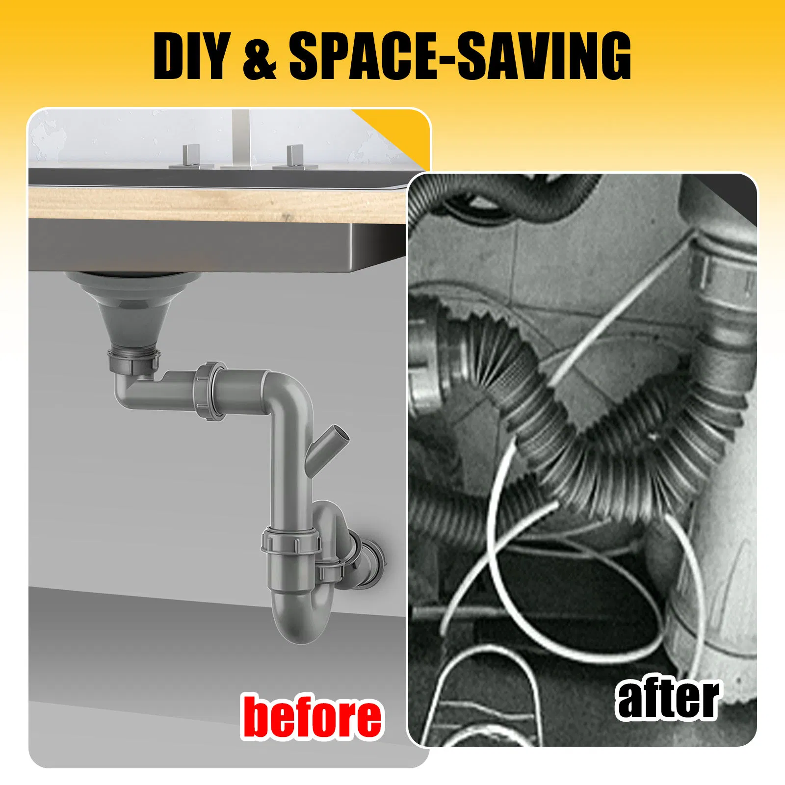 Modern Design American Cup and U-Shaped Tube Combination Kitchen Sink Strainer