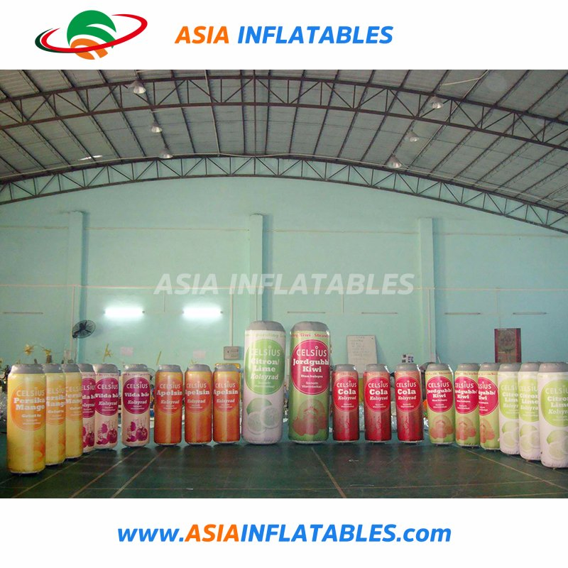 Inflatable Advertising Can, Inflatable Bottle for Advertising with Digital Printing