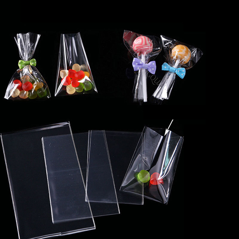 Wholesale Accept Custom Logo Printing Resealable Transparent Plastic Candy Bag