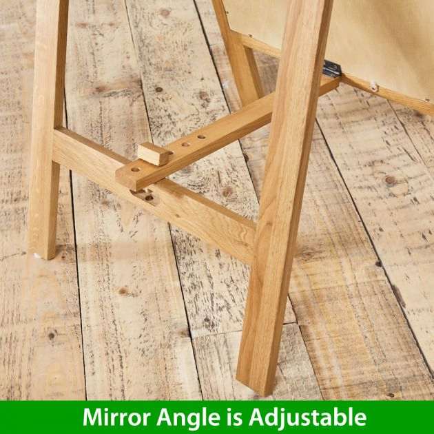 Floor Full Length Rustic Solid Oak Mirror for Living Room Bedroom Dressing Mirrors