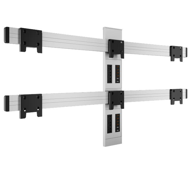 Складная стойка для двух мониторов 14-32 дюйма