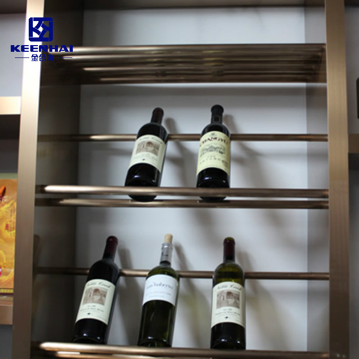 Hot Sale Customized Stainless Steel Hanging Wall Wine Glass Rack