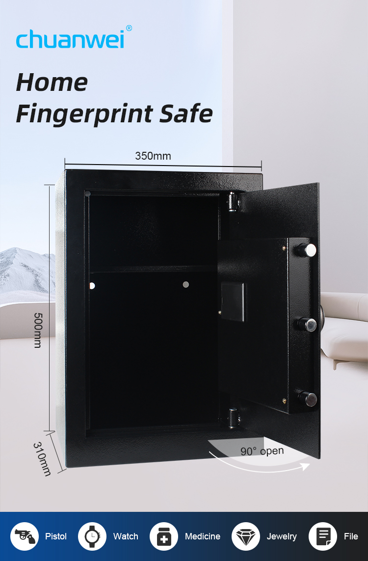 Al-50fa Digital Lock Anti-Theft Fingerprint Access Money Safe Box