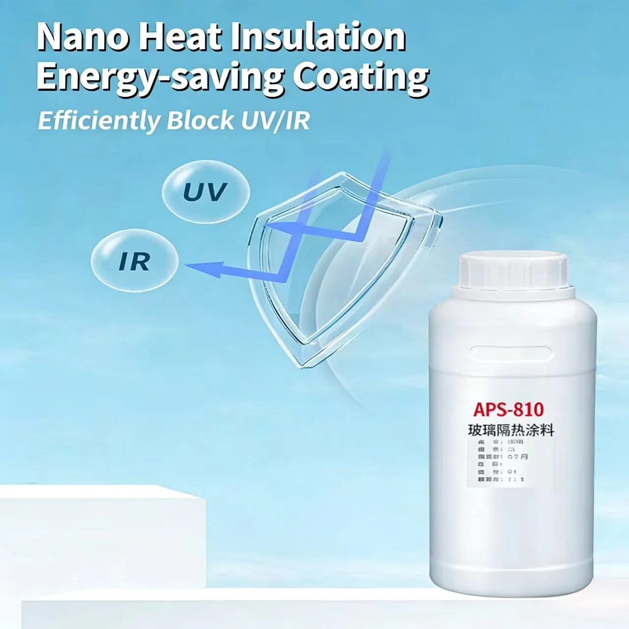 Transparent Energy Saving Nano Glass Insulation Coating for Residential Window Glass