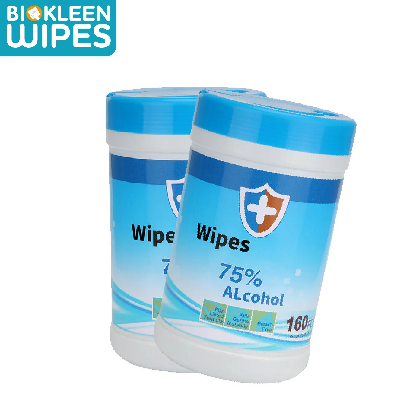 Biokleen Small Rubbing Alcohol Alcoholic Sanitizing Disinfective Wipes 70% Isopropyl