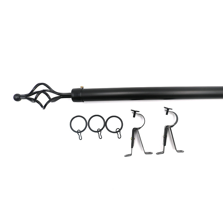 Wholesalers Installation Convenient Extendable Telescopic Adjustable Curtain Rod Pole Set
