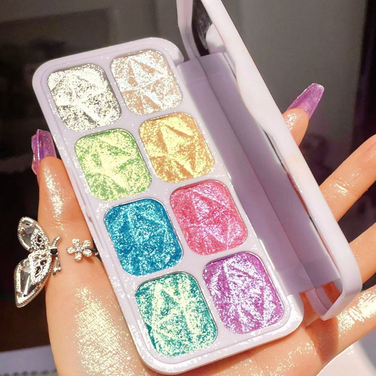 OEM Chameleon Glitter Eye Cosmetic Long Lasting Vegan High Pigment Eye Shadow Palette
