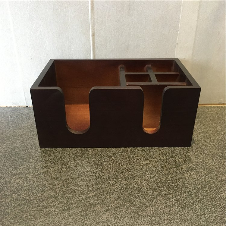 Solid Pine Wooden Paper Holder Napkin Wooden Bar Caddy for Miller Shiner Bock Inchmoan J&B