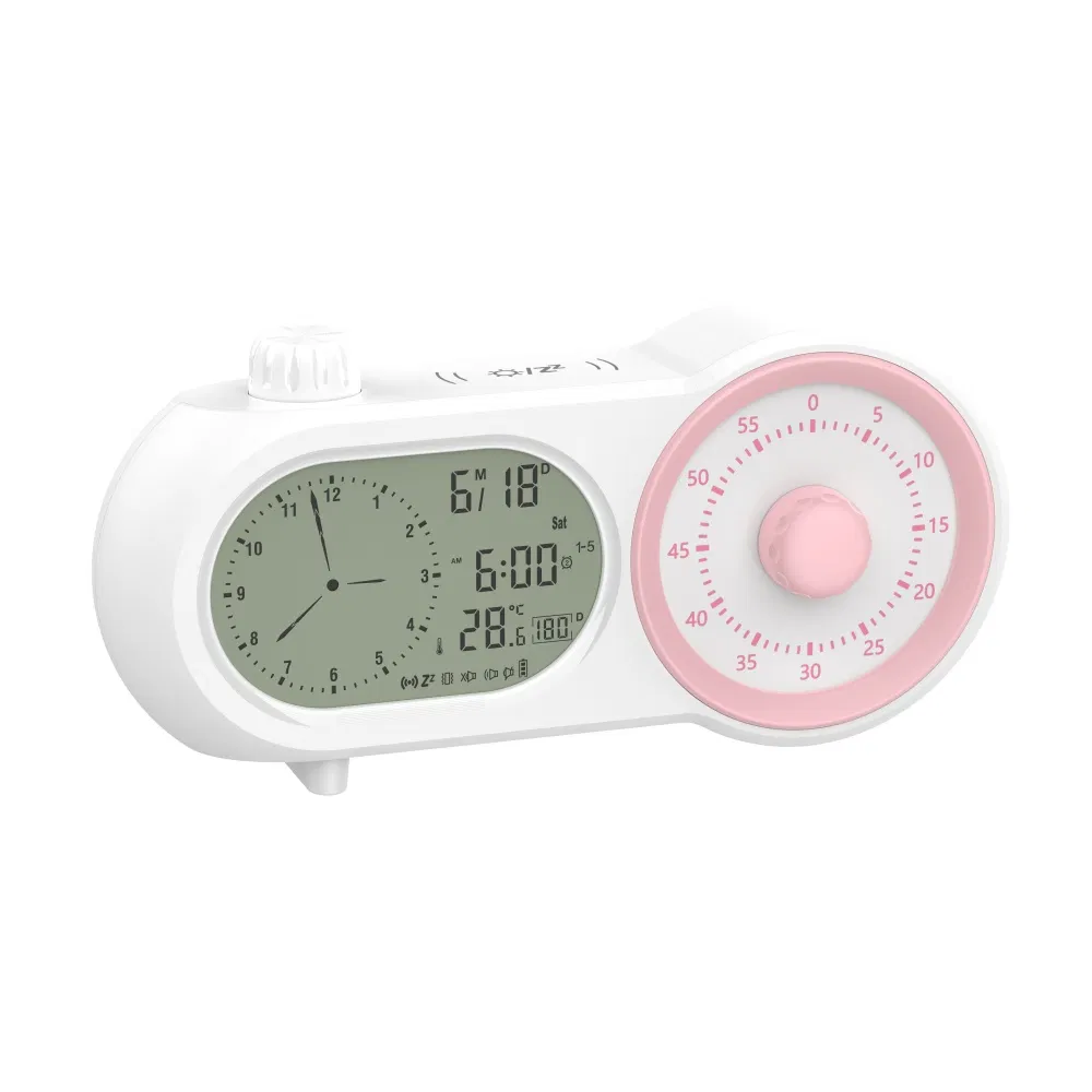 Dual Screen LED Digital Alarm Clock Screen Charging Register Time Kids Alarm Clock Version